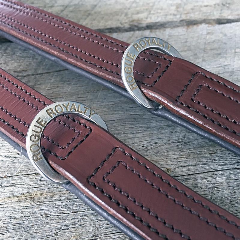 hand made brown leather dog collar